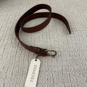 Tecovas Women's Calfskin Belt with Gold Buckle